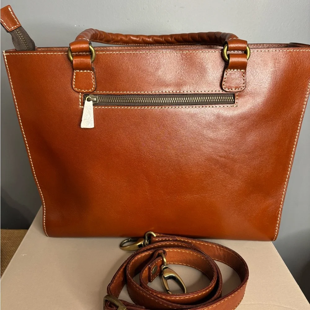Patricia Nash Zaconia Tan Leather Studded Tote - Picture 5 of 7